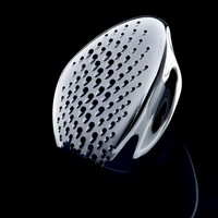 photo Alessi-Forma Grater in 18/10 stainless steel with melamine base 3